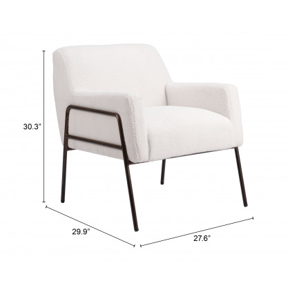 ZUO Charleston Accent Chair - Cream