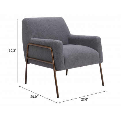 ZUO Charleston Accent Chair - Gray