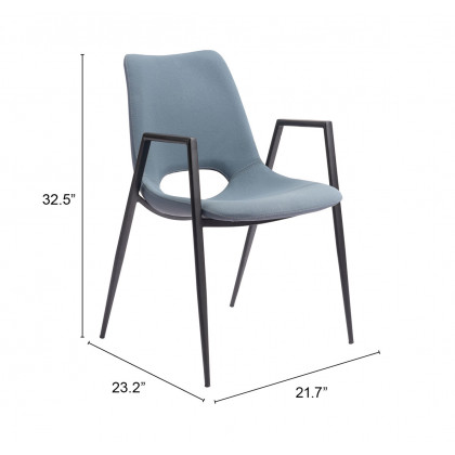 ZUO Desi Dining Chair (Set of 2) - Blue