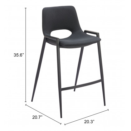 ZUO Desi Counter Stool (Set of 2) - Black