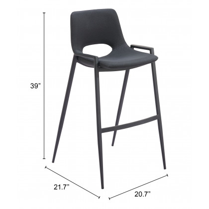 ZUO Desi Barstool (Set of 2) - Black