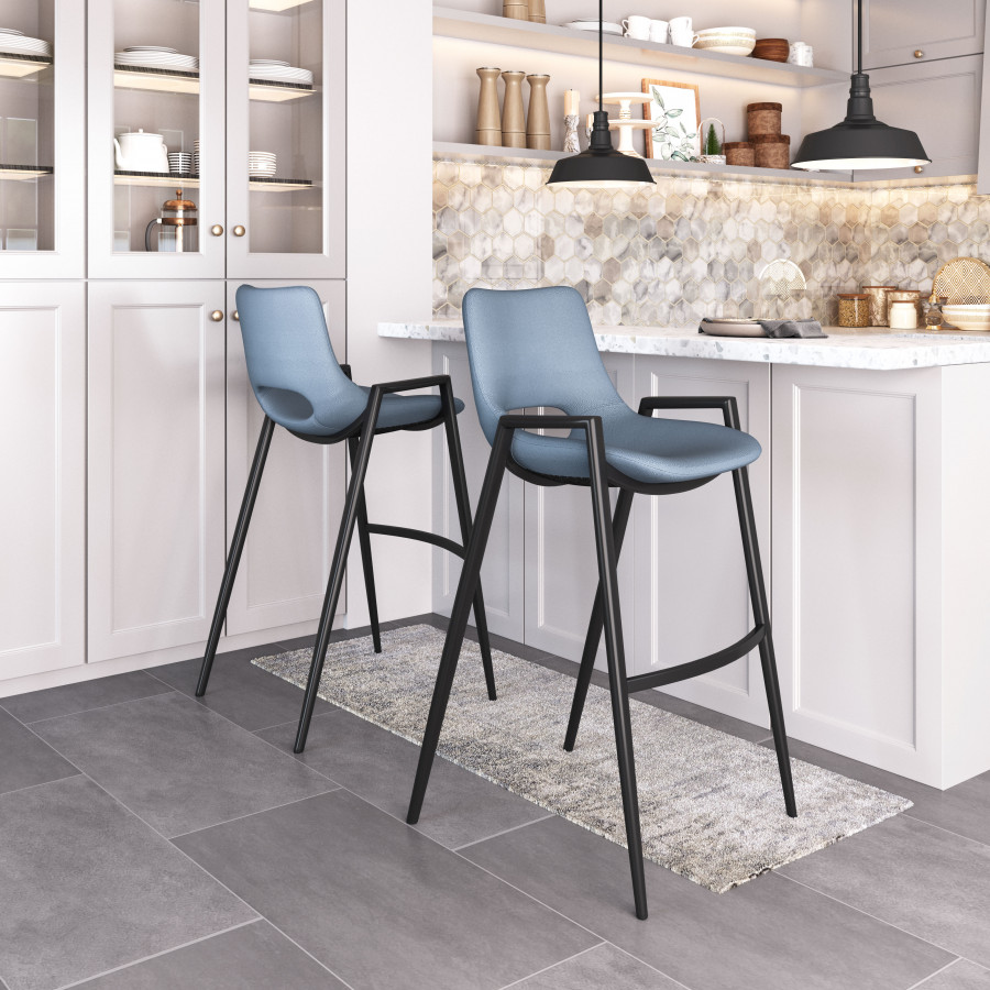 ZUO Desi Barstool (Set of 2) - Blue