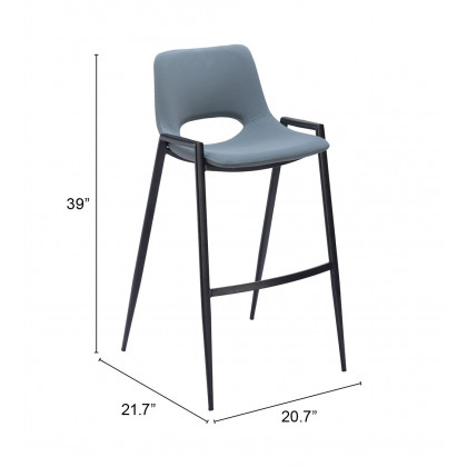 ZUO Desi Barstool (Set of 2) - Blue