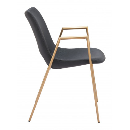 ZUO Desi Dining Chair (Set of 2) - Black/Gold