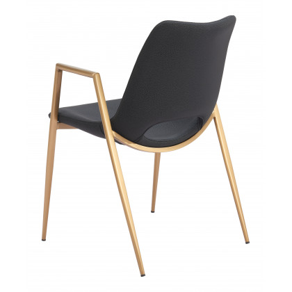 ZUO Desi Dining Chair (Set of 2) - Black/Gold