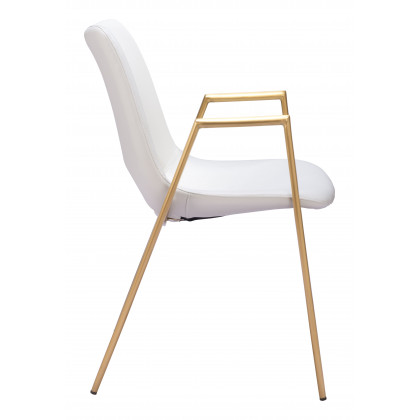 ZUO Desi Dining Chair (Set of 2) - White/Gold