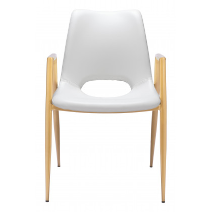 ZUO Desi Dining Chair (Set of 2) - White/Gold