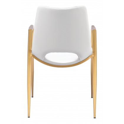 ZUO Desi Dining Chair (Set of 2) - White/Gold