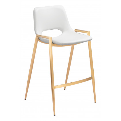 ZUO Desi Counter Stool (Set of 2) - White/Gold
