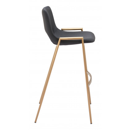ZUO Desi Barstool (Set of 2) - Black/Gold