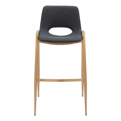 ZUO Desi Barstool (Set of 2) - Black/Gold