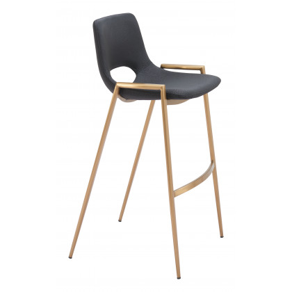 ZUO Desi Barstool (Set of 2) - Black/Gold