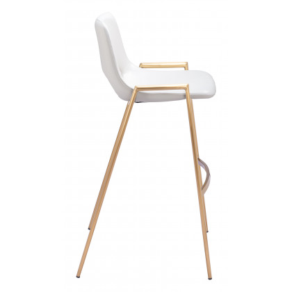 ZUO Desi Barstool (Set of 2) - White/Gold