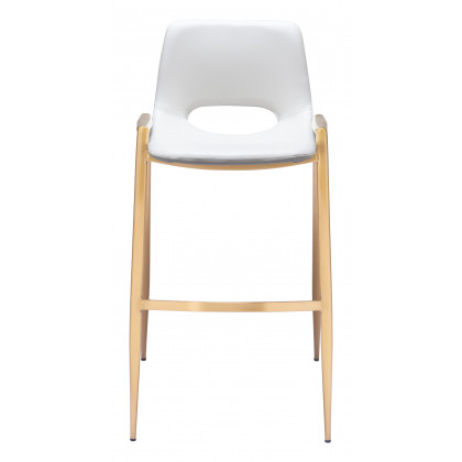 ZUO Desi Barstool (Set of 2) - White/Gold