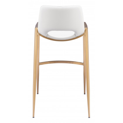 ZUO Desi Barstool (Set of 2) - White/Gold