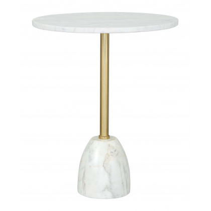 ZUO - Cynthia Side Table in White/Gold