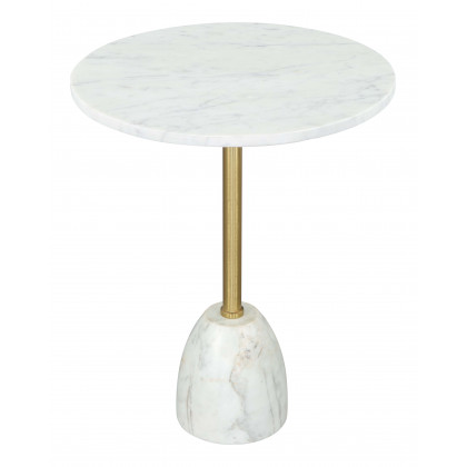 ZUO - Cynthia Side Table in White/Gold