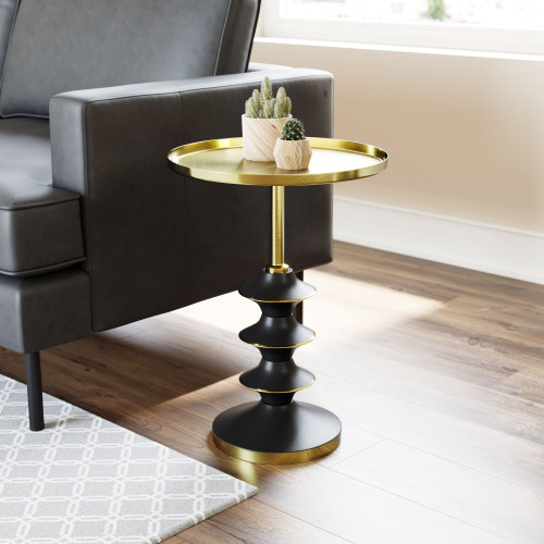 ZUO - Donahue Side Table in Gold/Black