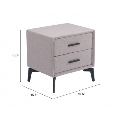 ZUO - Halle Side Table in Gray