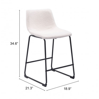 ZUO Smart Counter Stool (Set of 2) - Ivory