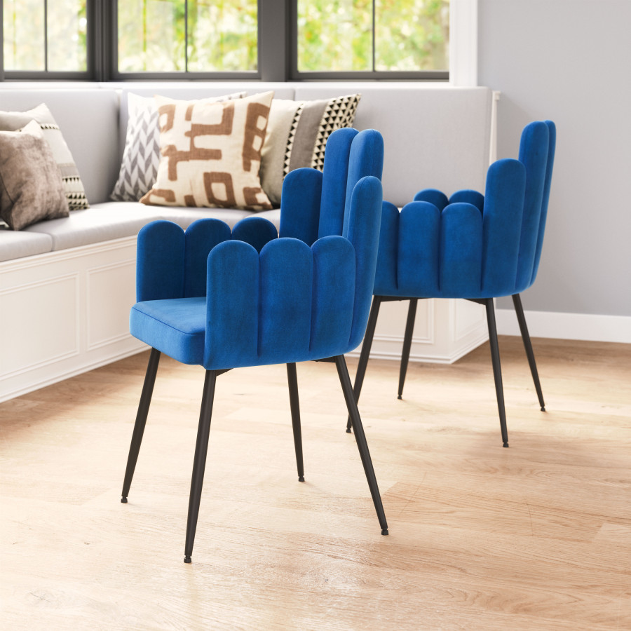 ZUO Noosa Dining Chair (Set of 2) - Navy Blue