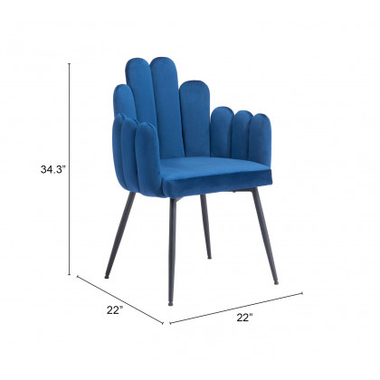 ZUO Noosa Dining Chair (Set of 2) - Navy Blue
