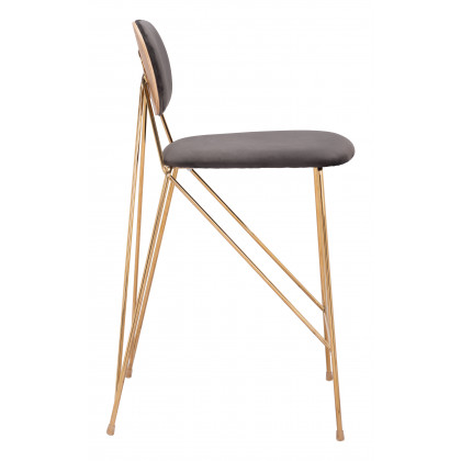 ZUO - Georges Counter Stool (Set of 2) in Gray/Gold