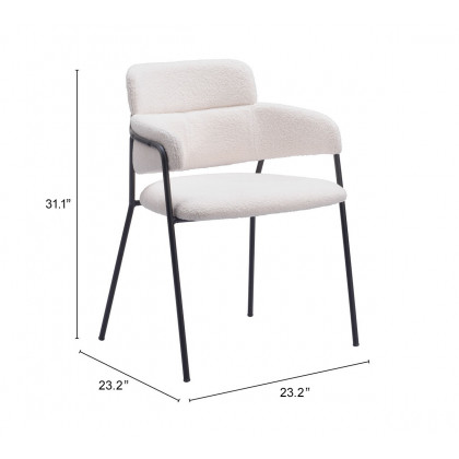 ZUO Marcel Dining Chair (Set of 2) - Cream