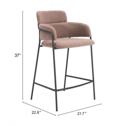 ZUO Marcel Counter Stool (Set of 2) - Brown