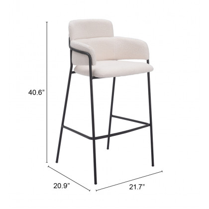 ZUO Marcel Barstool (Set of 2) - Cream