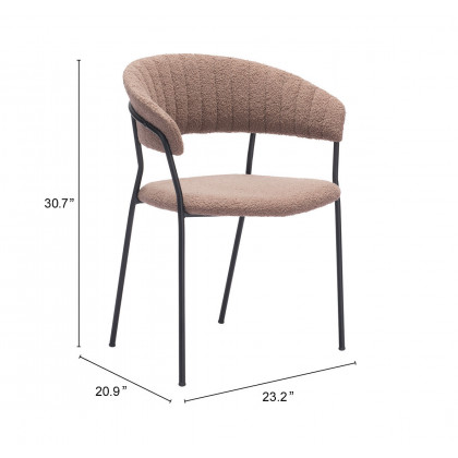 ZUO Josephine Dining Chair (Set of 2) - Brown