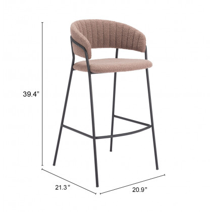 ZUO Josephine Barstool (Set of 2) - Brown