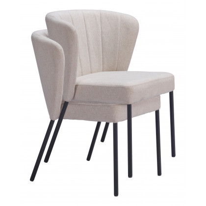 ZUO Aimee Dining Chair (Set of 2) - Beige