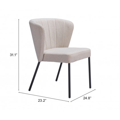 ZUO Aimee Dining Chair (Set of 2) - Beige
