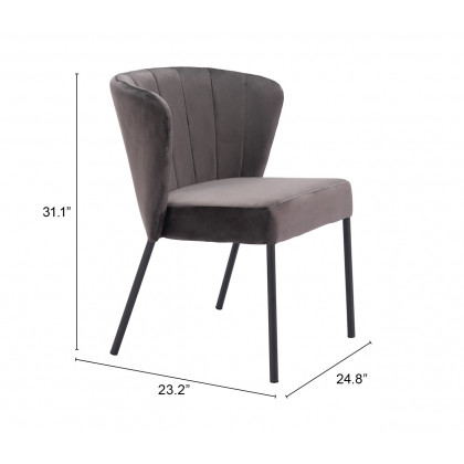 ZUO Aimee Dining Chair (Set of 2) - Gray