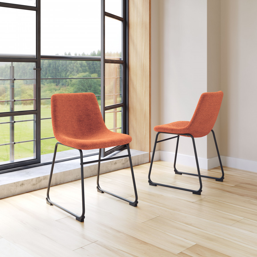ZUO Smart Dining Chair (Set of 2) - Burnt Orange