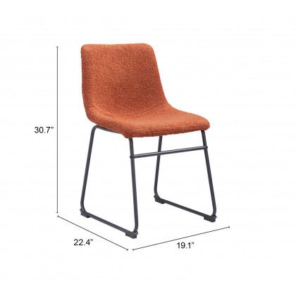 ZUO Smart Dining Chair (Set of 2) - Burnt Orange