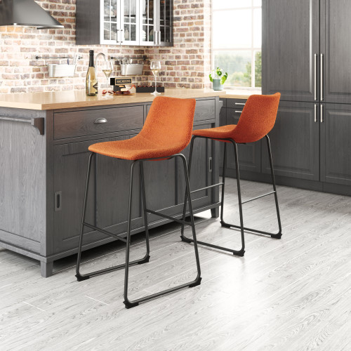 ZUO Smart Barstool (Set of 2) - Burnt Orange