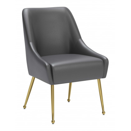 ZUO Maxine Dining Chair - Gray/Gold