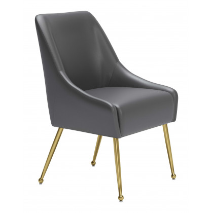 ZUO Maxine Dining Chair - Gray/Gold