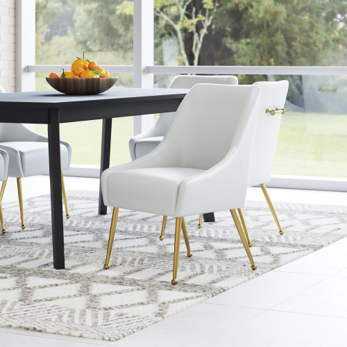 ZUO Maxine Dining Chair - White/Gold