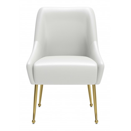 ZUO Maxine Dining Chair - White/Gold