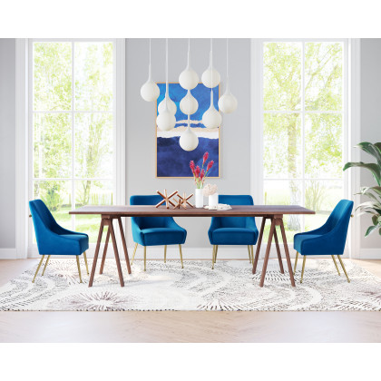 ZUO Maxine Dining Chair - Navy Blue/Gold