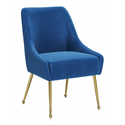 ZUO Maxine Dining Chair - Navy Blue/Gold