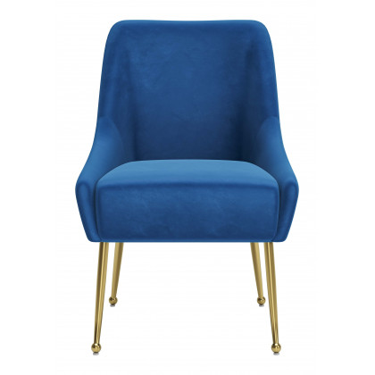 ZUO Maxine Dining Chair - Navy Blue/Gold