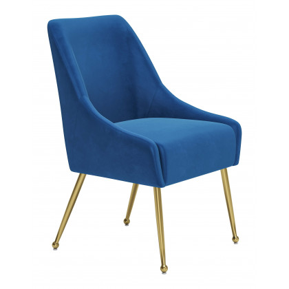 ZUO Maxine Dining Chair - Navy Blue/Gold