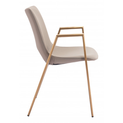 ZUO Desi Dining Chair (Set of 2) - Beige/Gold