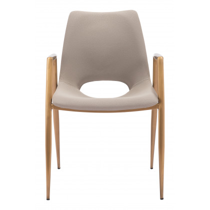 ZUO Desi Dining Chair (Set of 2) - Beige/Gold