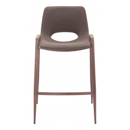ZUO Desi Counter Stool (Set of 2) - Brown/Walnut