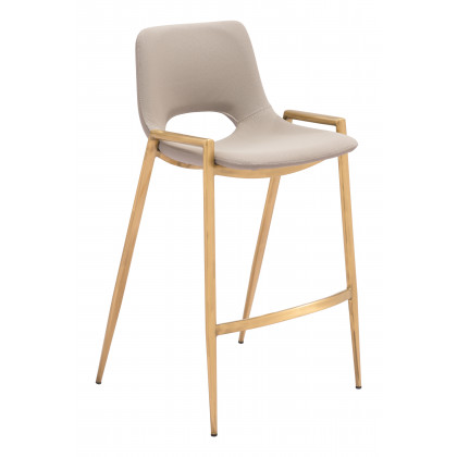 ZUO Desi Counter Stool (Set of 2) - Beige/Gold